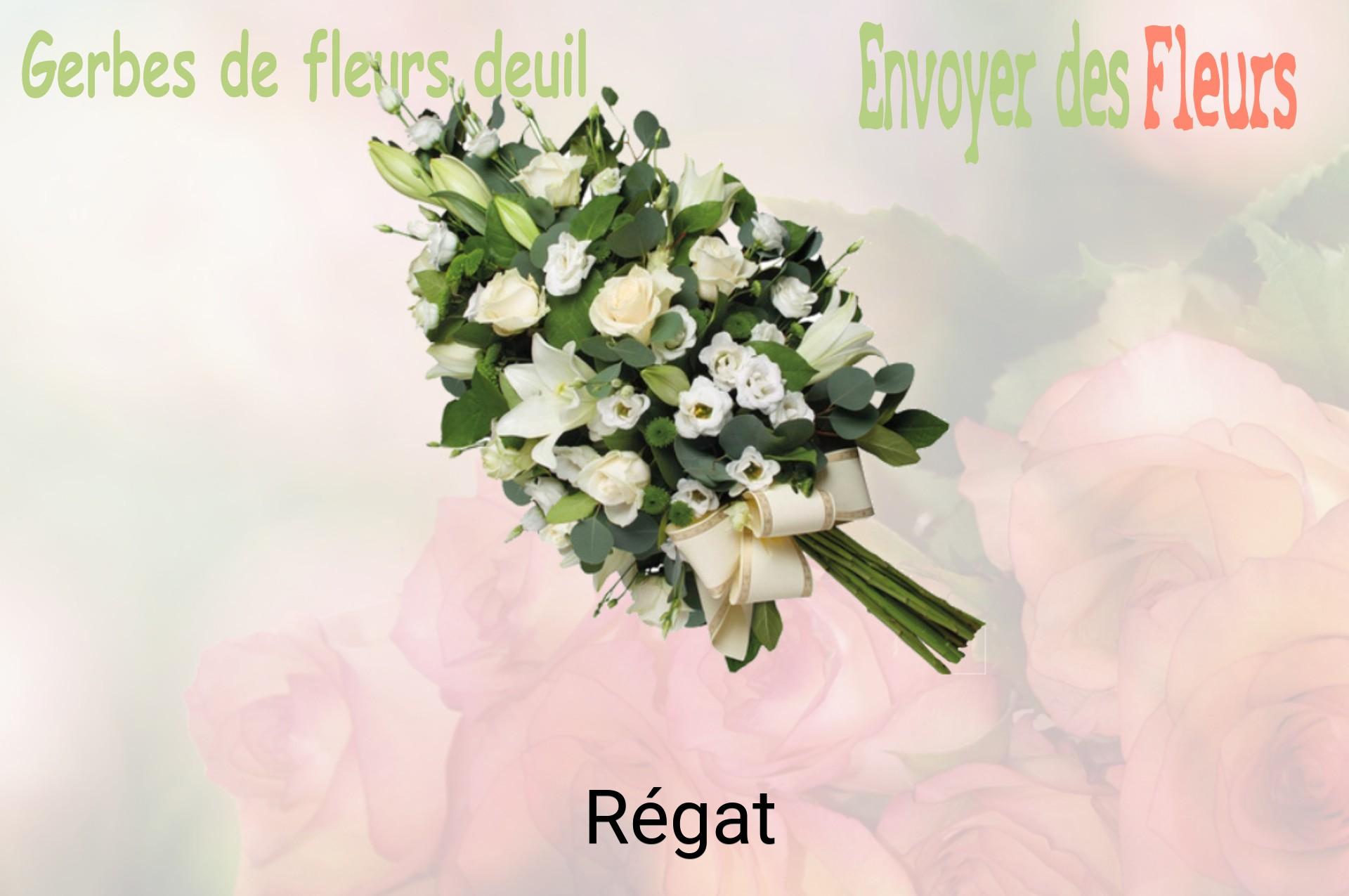 Gerbe de fleurs de deuil livrée à Régat